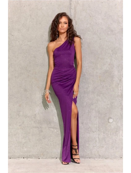 Dámské společenské šaty tmavě fialová  Roco Fashion model 18497195 - FLIKE