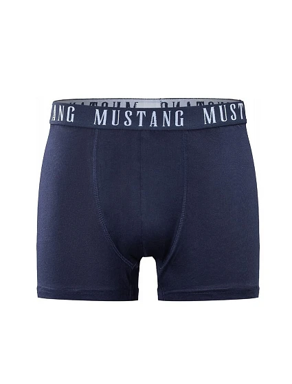 Pánské boxerky 3PACK model 22011566 Tmavě modrá / šedá mix vzor - Mustang