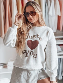Dámská oversize mikina s potiskem LOVE šedá Dstreet model 21988185 - FashionStreet