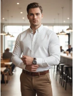 Koszula męska slim fit  biała model 22010032 - FashionStreet