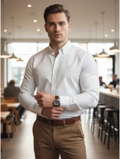 Koszula męska slim fit  biała model 22010032 - FashionStreet