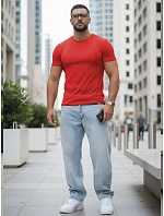 Tshirt męski basic czerwony model 22216278 - FashionStreet
