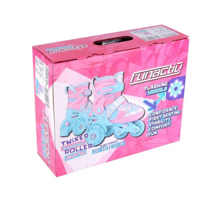 Nastaviteľné kolieskové korčule FunActiv Twixer Girl Jr 1000000012 Nastaviteľné kolieskové korčule FunActiv Twixer Girl Jr 1000000012