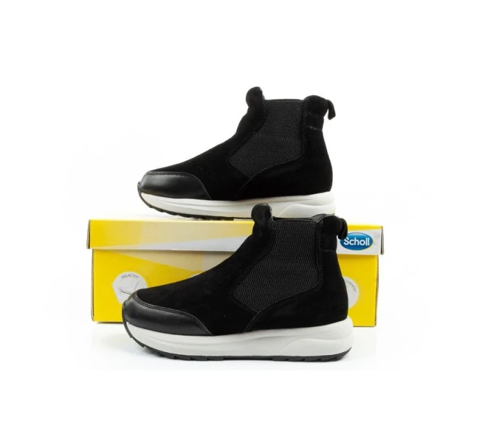 Scholl Beverly Bootie dámske členkové topánky čierne kožené dámske