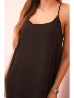 Dlhé šaty bez ramienok hnedé Dlhé šaty bez ramienok hnedé