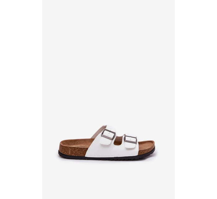 Dámské Pantofle Na Platformě S Přezkami Bílé model 21694124 - EVENTO