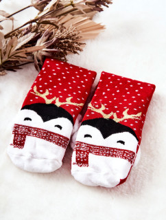 Vianočné ponožky Penguin Red
