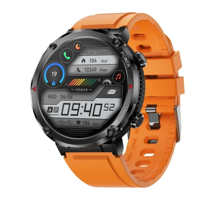 Chytré hodinky model 21805483 + oranžový silikonový řemínek - Gravity Chytré hodinky model 21805483 + oranžový silikonový řemínek - Gravity