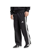Pánske nohavice adidas Essentials Three Stripes Fleece Wide Leg Pants Black JM1770