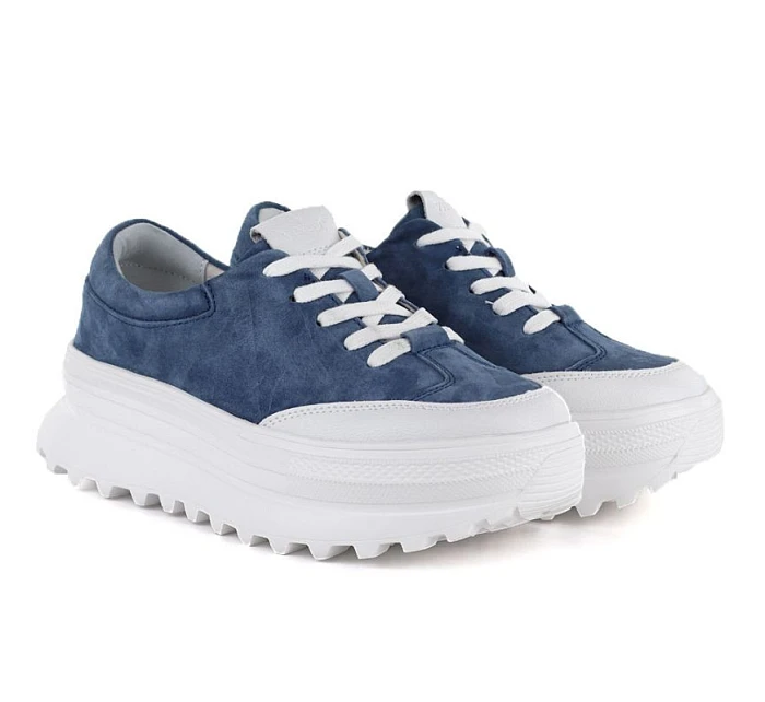 Dámske kožené topánky na platforme modré Vince women's