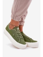 Trampki Damskie Na Platformie Lee Cooper LCW-25-31-3449L Zielone