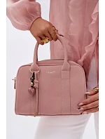 Kufříková taška Eco semišová s přívěskem Růžová Sorielle