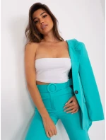 Spodnie DHJ SP model 19485371 turkusowy - FPrice Spodnie DHJ SP model 19485371 turkusowy - FPrice