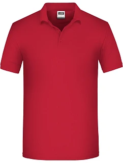 Daiber JN 874 Pánske pracovné polo z bio piqué 02.0874 červené