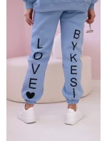 Bavlněná souprava s potiskem modrý Bavlněná souprava s potiskem modrý