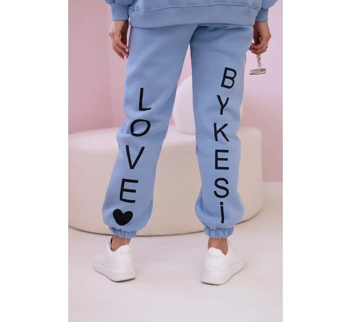 Bavlněná souprava s potiskem modrý Bavlněná souprava s potiskem modrý