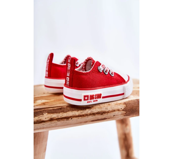 Dětské látkové tenisky BIG STAR model 21594786 červená - Big Star Shoes Dětské látkové tenisky BIG STAR model 21594786 červená - Big Star Shoes