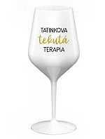 TATINEK'S LIQUID THERAPY - biely nerozbitný pohár na víno 470 ml
