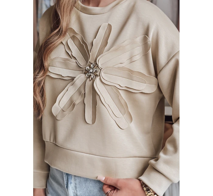 Dámská oversize halenka s květinou light beige Dstreet model 21986564 - FashionStreet
