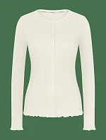 Univerzálny rebrový kardigán LSL – Silk White – TRIUMPH Silk White – TRIUMPH