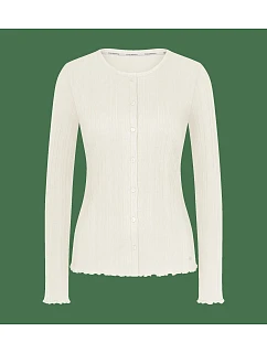 model 22302818 Rib Cardigan LSL Silk White Silk White - Triumph