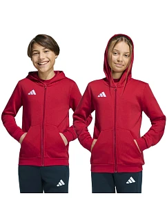 Dětská mikina Entrada 26 Full Zip Hoodie červená model 22054062 - ADIDAS
