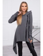 Mikina s kapucňou a zipsom na boku graphite Mikina s kapucňou a zipsom na boku graphite