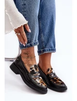 Skórzane Półbuty Mokasyny Damskie Maciejka 06250-01 Czarne