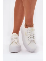 Trampki Damskie Na Platformie Lee Cooper LCW-25-31-3450L Białe
