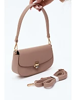 Malá kožená kabelka béžová model 22220891 - Flora&Co