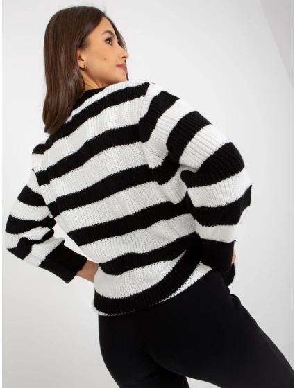 Dámsky sveter LC SW 8030 biely a čierny