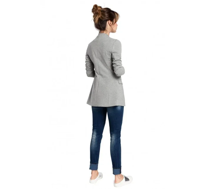 Pletené sako bez  šedé model 18002395 - BeWear