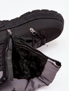 Dámske snežnice Lee Cooper so zipsom - čierne