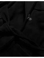 Černý dámský kabát s kožíškem model 15822773 - Ann Gissy