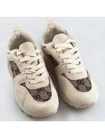 Béžové dámske tenisky adidasky so zvýšenou podrážkou (666-21)