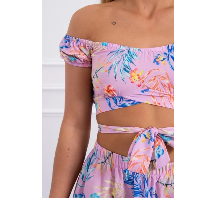 Fialová květinová sada