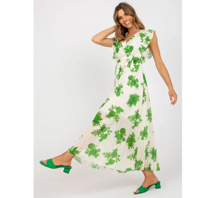 Šaty DHJ SK model 17392022 zelená - FPrice Šaty DHJ SK model 17392022 zelená - FPrice