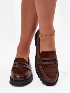 Dámske mokasíny z ekokože Cailen - čokoláda