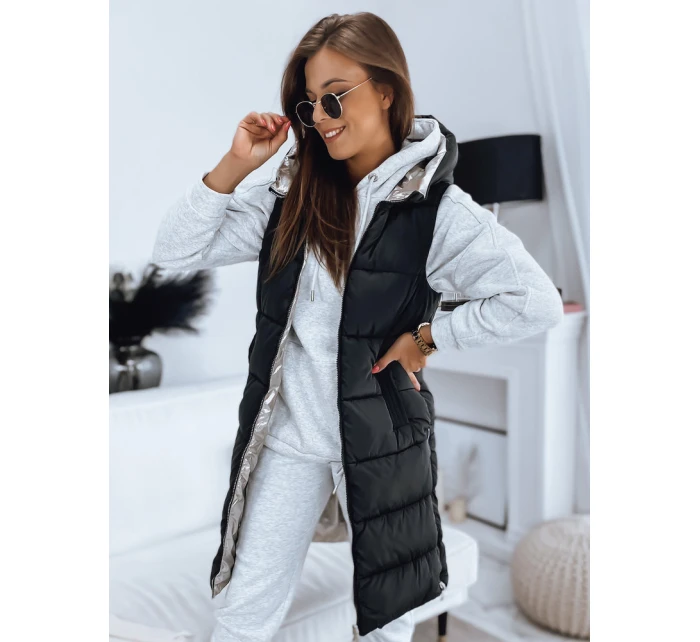 Dámská prošívaná oboustranná vesta černá Dstreet model 21965992 - FashionStreet