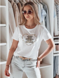 TEDDYCAP dámske tričko s medvedíkom biele FashionStreet RY2745
