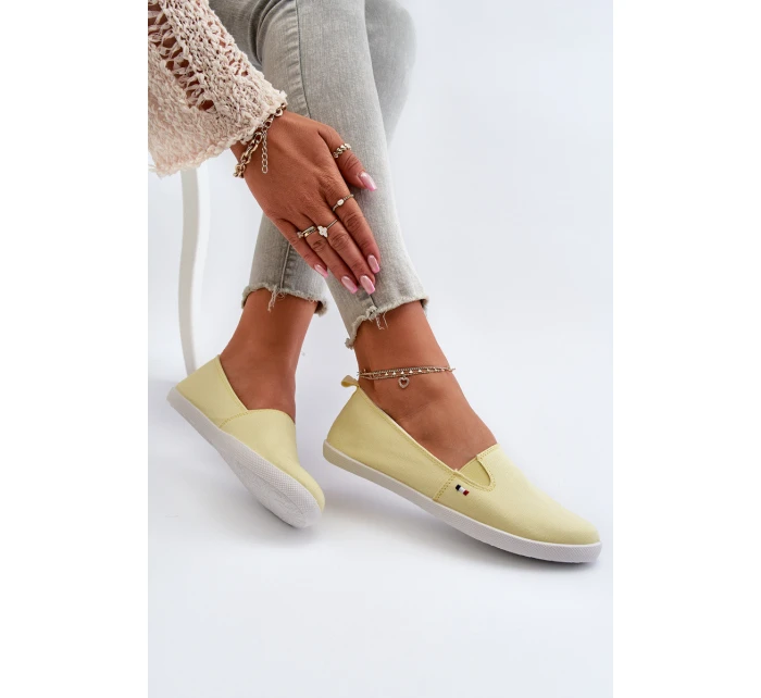 Tenisówki Trampki Slip-On Damskie Żółte Adrancia