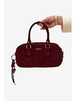 Malá bordová kabelka typu kufřík z eko semiše model 22111524 - Flora&Co