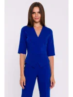 S377 Kombinéza Peplum - kráľovská modrá