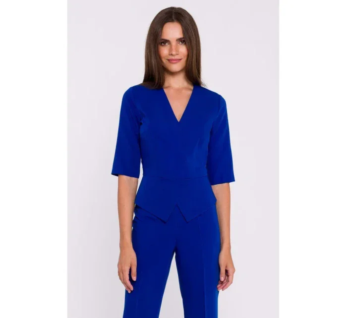 S377 Kombinéza Peplum - kráľovská modrá