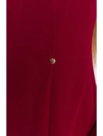 M876 Šaty so širokými manžetami - bordové