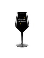 JEDNOU V ROCE NA VÁNOCE - černá nerozbitná sklenice na víno 470 ml JEDNOU V ROCE NA VÁNOCE - černá nerozbitná sklenice na víno 470 ml