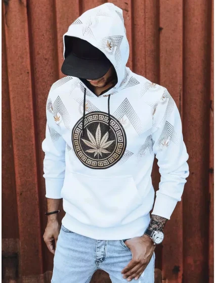 Pánská bílá mikina s potiskem Dstreet model 21965643 - FashionStreet Pánská bílá mikina s potiskem Dstreet model 21965643 - FashionStreet