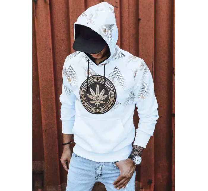 Pánská bílá mikina s potiskem Dstreet model 21965643 - FashionStreet Pánská bílá mikina s potiskem Dstreet model 21965643 - FashionStreet