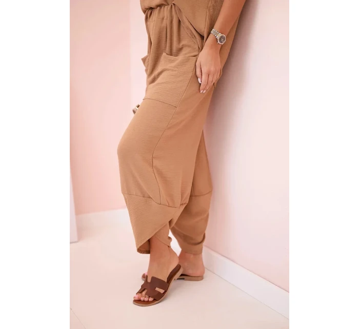 Súprava viskózová blúzka + ťavie nohavice