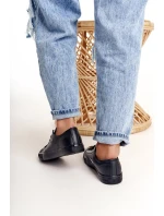 Damskie Skórzane Trampki Big Star Czarne V274871 Damskie Skórzane Trampki Big Star Czarne V274871